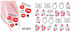 1 Sheet 2017 Top Sell Flower Bows Etc Water Transfer Sticker Nail Art Decals Nails Wraps Temporary Tattoos Watermark Nail Tools