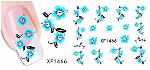 1 Sheet 2017 Top Sell Flower Bows Etc Water Transfer Sticker Nail Art Decals Nails Wraps Temporary Tattoos Watermark Nail Tools