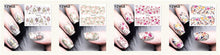 Load image into Gallery viewer, 1 Sheet 2017 Top Sell Flower Bows Etc Water Transfer Sticker Nail Art Decals Nails Wraps Temporary Tattoos Watermark Nail Tools